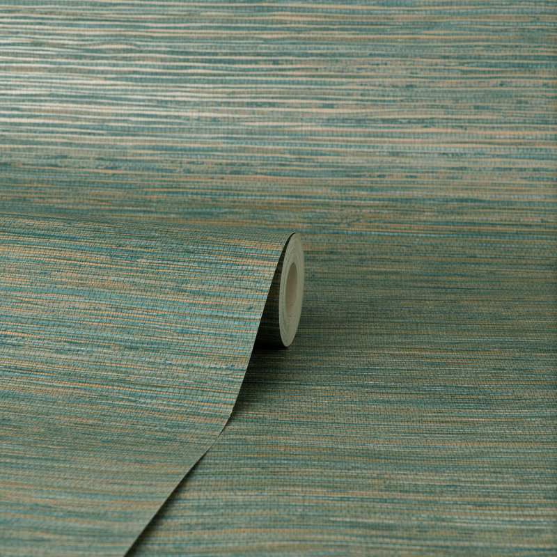 Papier peint neutre Aluta, Bleu sarcelle