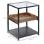 Byler Glass Top Frame End Table