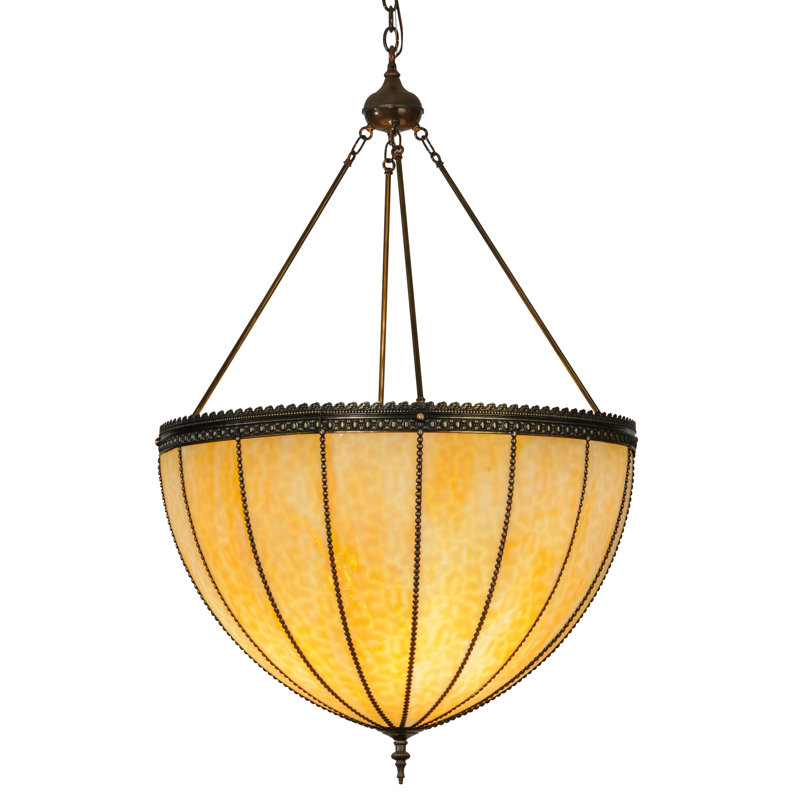 Luminaire bol suspendu unique à 4 lumières