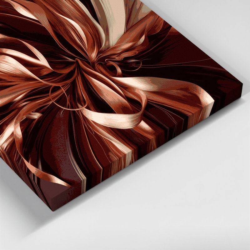 «Lyrical Abstraction 7», art mural sur toile brune, H 12 po x l 12 po