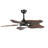 44-Inch Ceiling Fan With Light, 5 Solid Wood Blades, DC Motor, APP & Remote Control, Dimmable Full-Spectrum LED, Reversible Airflow, For 15X15 Ft Living Room Bedroom, Works On Sloped Ceilings (Less Than15°)