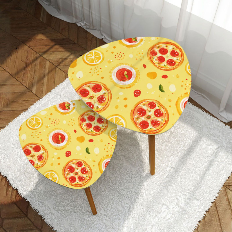 Ensemble de 2 tables basses gigognes Triangle