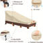 Housse pour meubles d'extérieur résistante et imperméable avec design incliné, beige, 218 x 86 x 76/38 cm