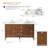 Laval 60" Double Sink Freestanding Bathroom Vanity with Engineered Marble Top-105275159-105275161