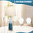  Table Lamp Set With Touch Control, Led Bulbs, Usb Ports