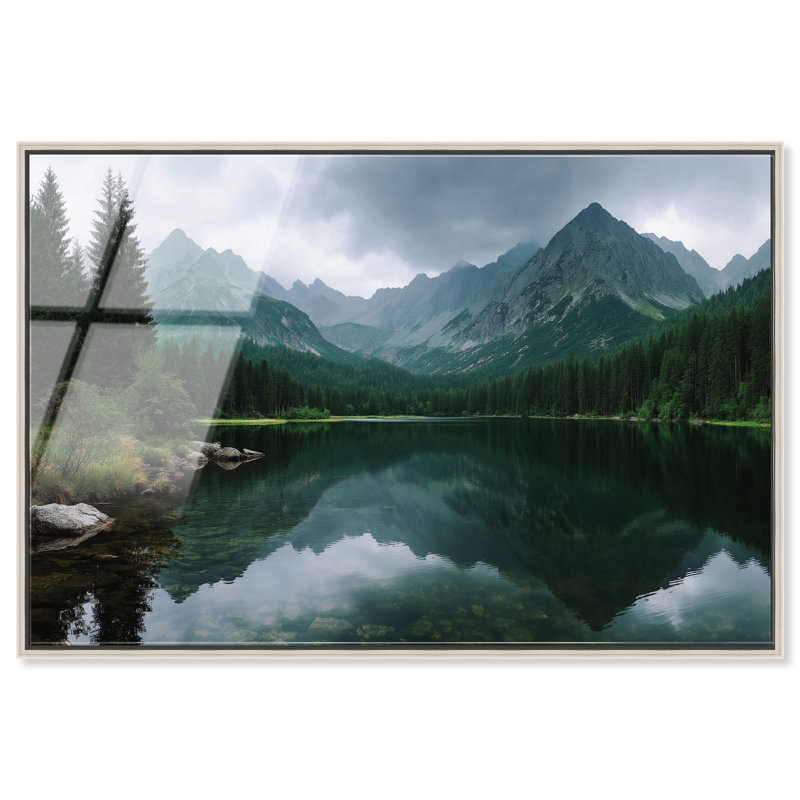 Mountain Mirror I High-Gloss Frameless Acrylic Glass Wall Art Landscape & Nature Print by Oliver Gal, Ready to Hang, 15 x 10