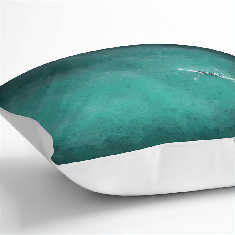 Sweep Rowing in Portugal Cushion with Filling, 40cm H x 40cm W x 15cm D, White