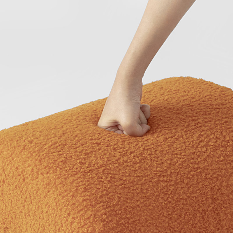 Teddy Boucle N-Style Ottoman, Orange