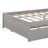 Full Size Platform Bed With Trundle, Wood Full Bed Frame With Bookcase And Headboard-2035471834
