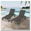 Ensemble de 2 chaises longues de patio en aluminium avec roues et dossier réglable à 5 positions-1416795229