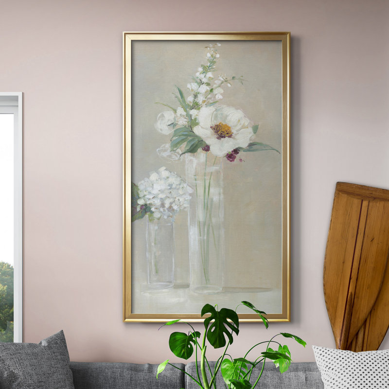 Select Blooms - Peinture sur toile encadrée, Cadre doré, H 10,5 po x l 18,5 po x P 1,5 po