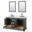 Ensemble de meuble-lavabo double 60 "avec miroir Deborah-80200768-40064732