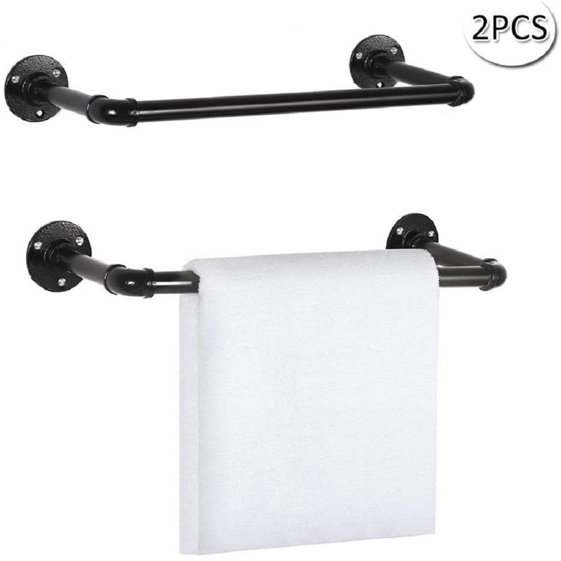 Frisina 16.7'' Metal Industrial Pipe Clothing Rack