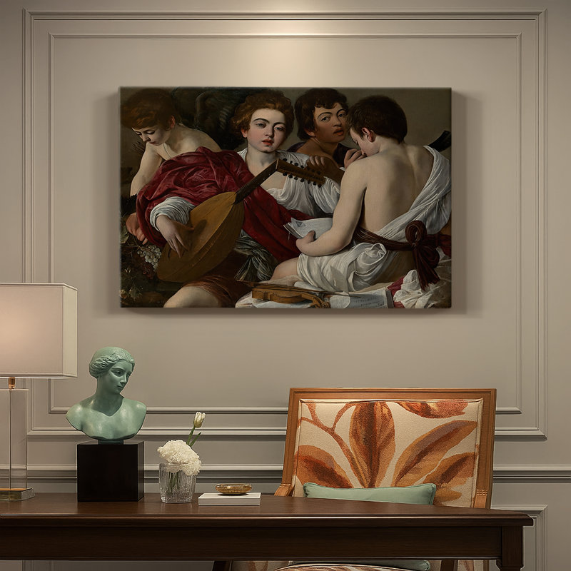 The Musicians-Caravaggio-Gallery Wrapped Canvas-c. 1595, 24x36