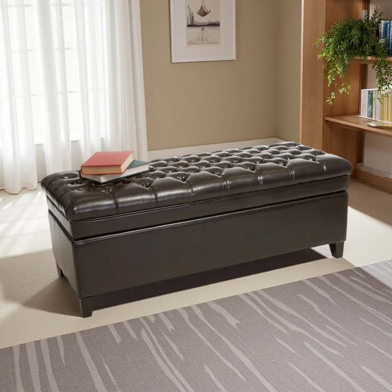 OTTOMAN DE RANGEMENT, Espresso