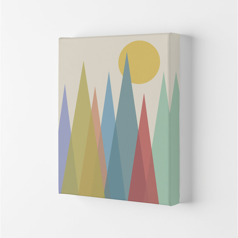 Day And Night Nursery Mid Century Modern - Print, 30cm H x 21cm W x 1cm D, No Frame