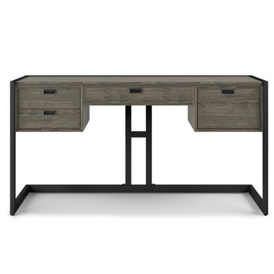 Hampden Solid Wood Iron Writing Desk