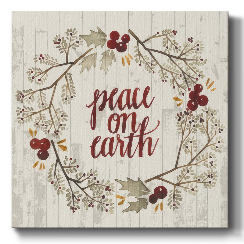 Rustic Christmas V sur impression sur toile, H 10 po x l 10 po x P 1,5 po