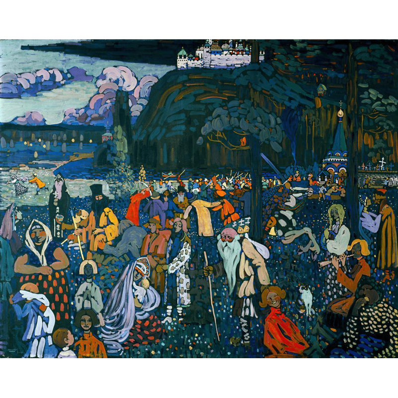 «The Colorful Life» par Wassily Kandinsky - Art mural sur toile tendue avec châssis, H 24 po x l 17 po