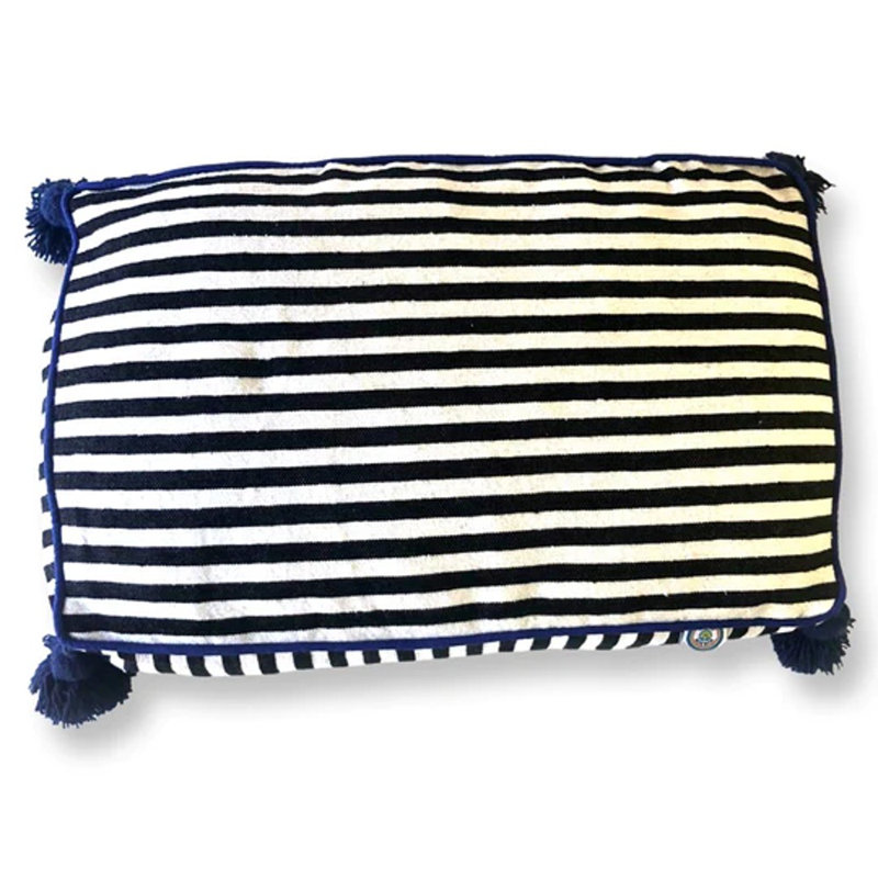 Lit pour animaux en coton Crin, Noir / blanc / bleu marine