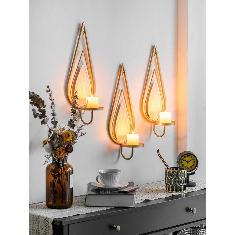 Golden Wall Lamp Candle Holder