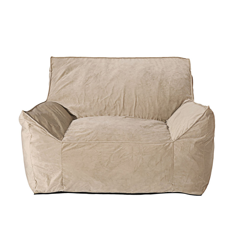 Fauteuil à billes avec accoudoirs, Taupe, H 30,01 po x l 42,01 po x P 40,01 po