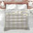 Beige White Gingham Pattern Comforter-130659488