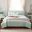 Ensemble de courtepointe réversible en coton percale avec coussins décoratifs, très grand / très grand californien, style maison de campagne-119369719-119369723