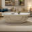Oval rock plate end table