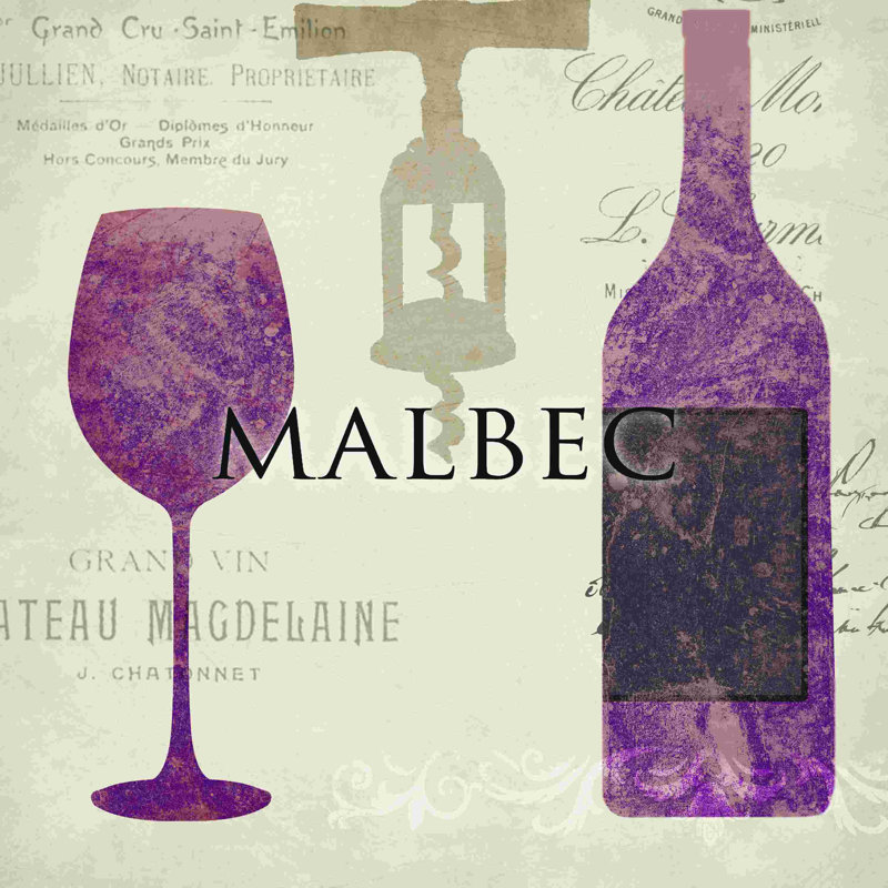 «Uncork Malbec», impression sur toile tendue, L 12 po x H 12 po