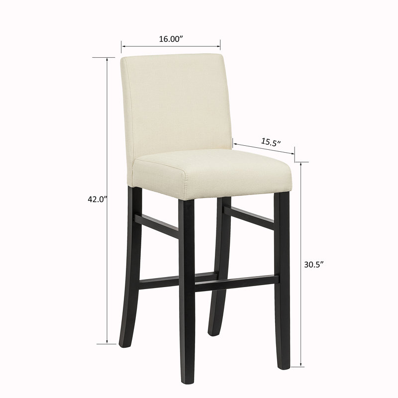 Tabouret de bar et de comptoir Kahree, Tabouret de bar (siège d’une hauteur de 30 po), Beige