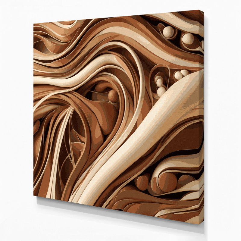Art mural sur toile Biomorphic Abstraction 50, H 32 po x l 32 po