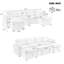 Canapé-lit modulaire moderne en forme de U avec canapé-lit de 107 po avec amplement d'espace de rangement et ports USB pour le salon-767887849