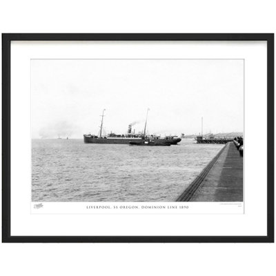 Liverpool, SS Oregon, Dominion Line 1890 by Francis Frith - Single Picture Frame Print