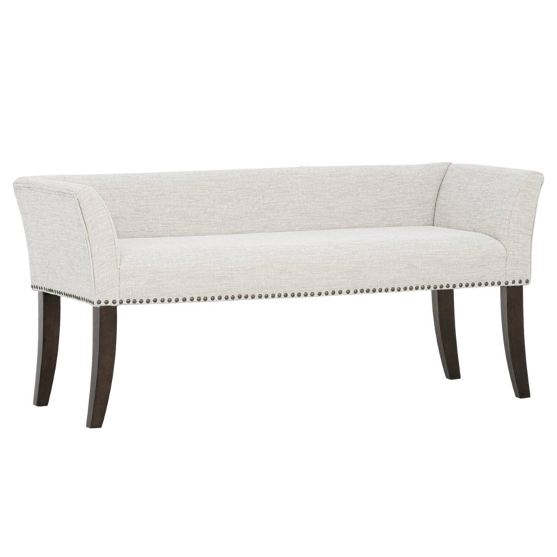 Welburn Upholstered Bench Cream, Cream