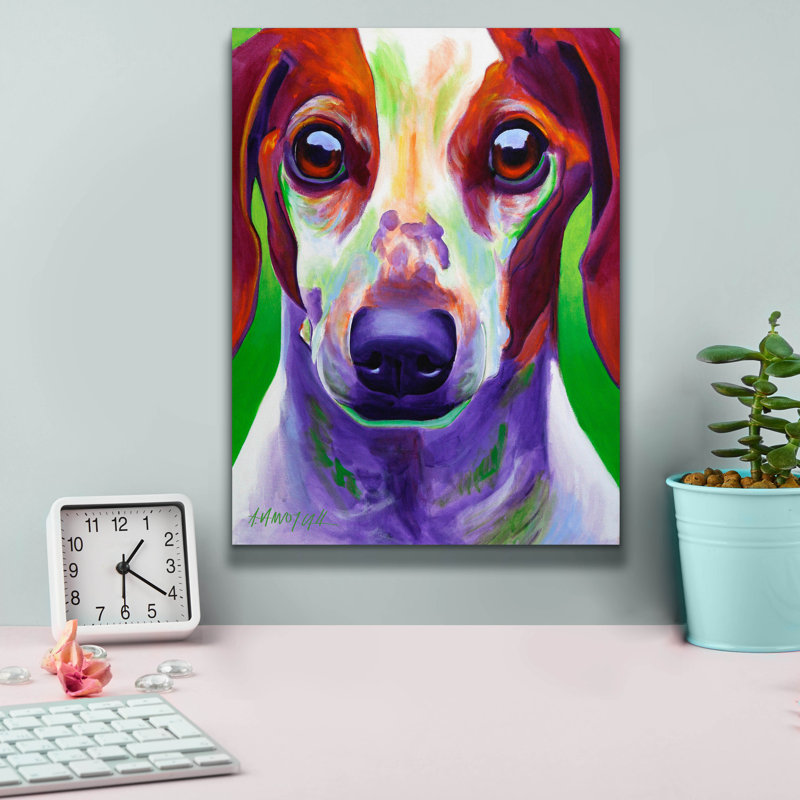 «Dachshund - Cooper» par Dawg Painter, H 16 po x l 12 po x P 0,75 po