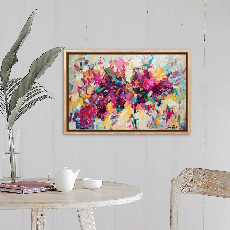 "Invitation", reproduction d'art sur toile par Amira Rahim, Toile avec cadre flottant, H 17,25 po x l 25,25 po, Naturel