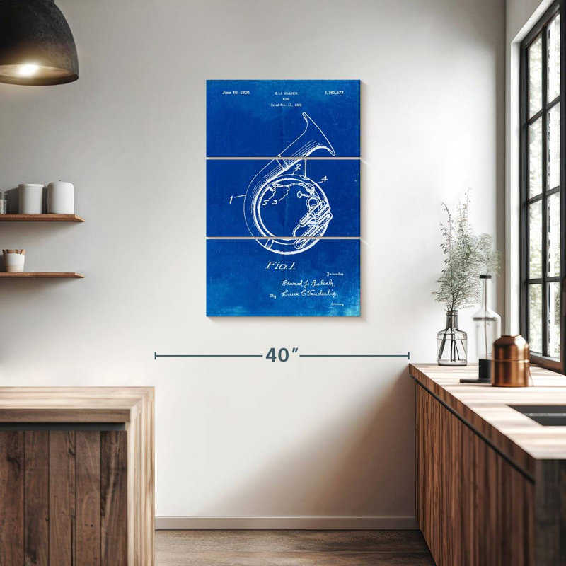 Affiche «Faped Blueprint Sousaphone Laelle», H 38 po x l 24 po