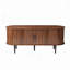 Meuble télé moderne avec meuble télé 47 po avec armoire de rangement à porte coulissante, centre de divertissement pour le salon, la chambre à coucher, le bureau, finition noyer | Idée cadeau-405429385