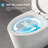 14.37"W CUPC Certified, One Piece Elongated Confort Height Toilet, Super Quite Flushing, Dual Flush, Ceramic, Watersense, Leak Resistant