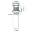 Drain de salle de bain avec trop-plein, bouchon de vidange de vasque de lavabo vasque, acier inoxydable 304-122460781