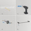 Ensemble de quincaillerie de salle de bain circulaire 5 pièces-58850957