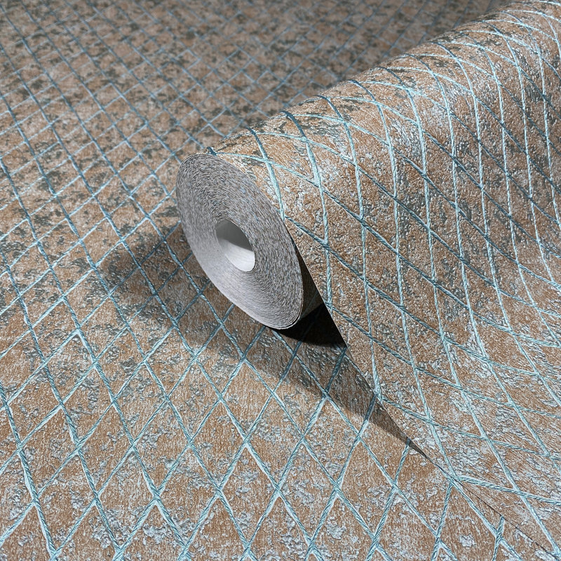 Galerie Odyssey Geometric Diamond Wallpaper, Blue