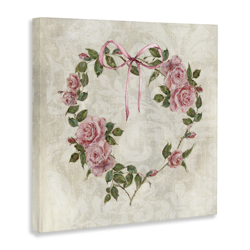 «Garden Heart Wreath Canvas» par Sally Swatland, H 30 po x l 30 po