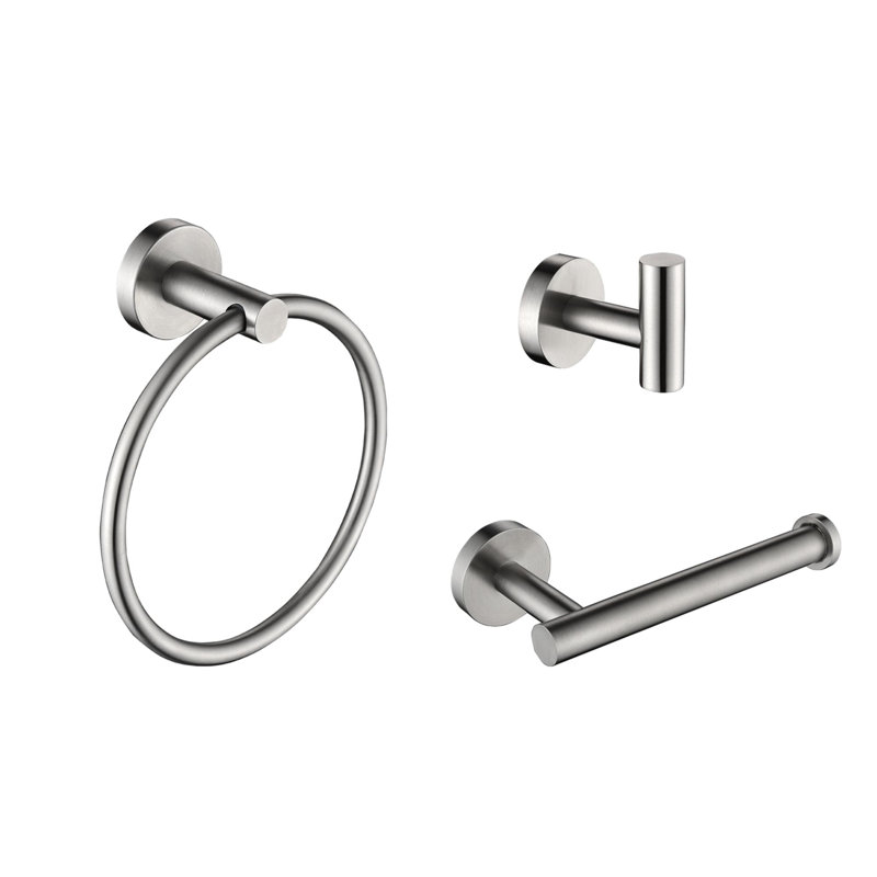 Ensemble de quincaillerie de salle de bain 3 pièces, Nickel brossé
