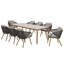 8 - Person Patio Dining Set Umbrella Hole Included Rectangular Table with Cushions Included