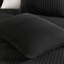 Courtepointe noire pour très grand / très grand lit, 3 pièces, corail réversible, microfibre avec rembourrage en coton, pièce de teinture, courtepointe corail, microfibre, rembourrage, literie élégante-124308681-124308680