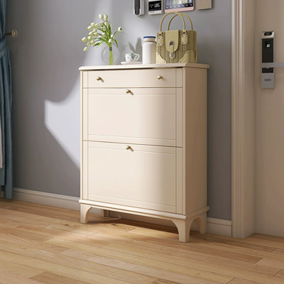 Beige Solid wood Shoe Storage