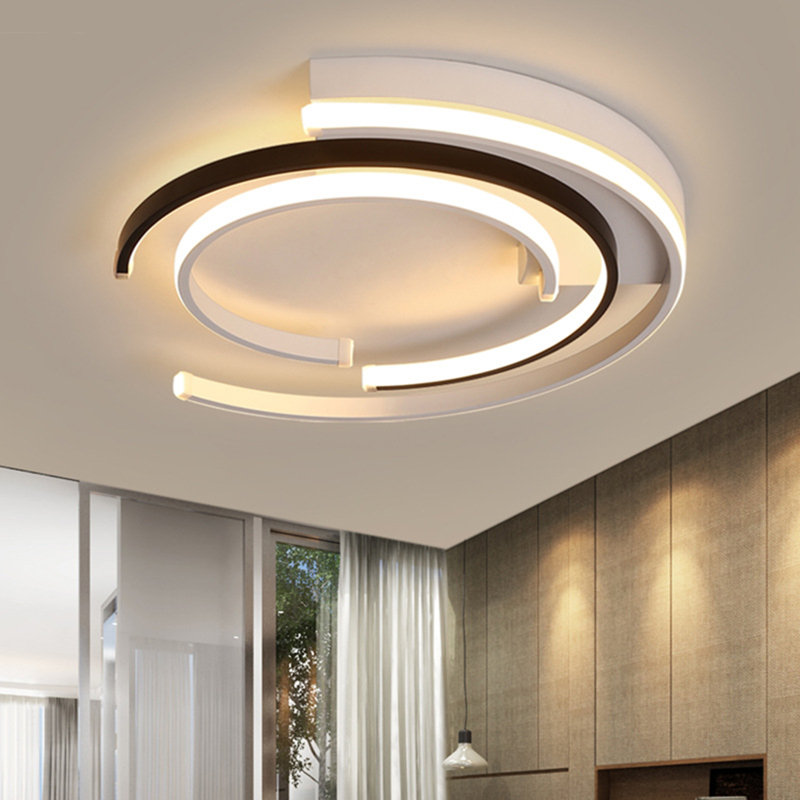 Pinard 19.7" Modern Round LED Acrylic Ceiling Light, Warm Light (3000K)