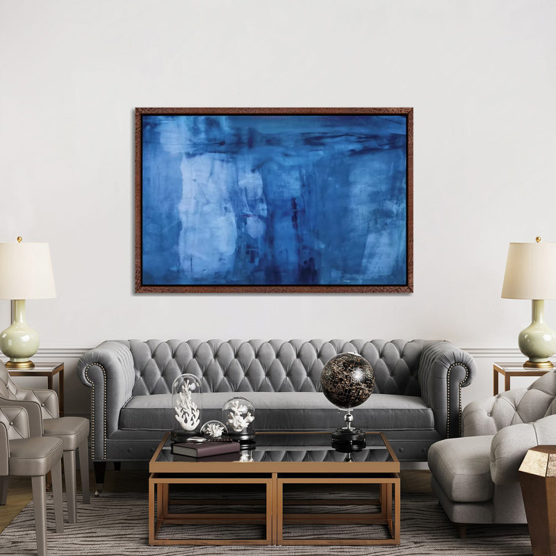 Into The Blue by Michelle Oppenheimer - Gallery-Wrapped Canvas Giclée on Canvas, 152.5 cm H x 101.5 cm W, Brown Framed